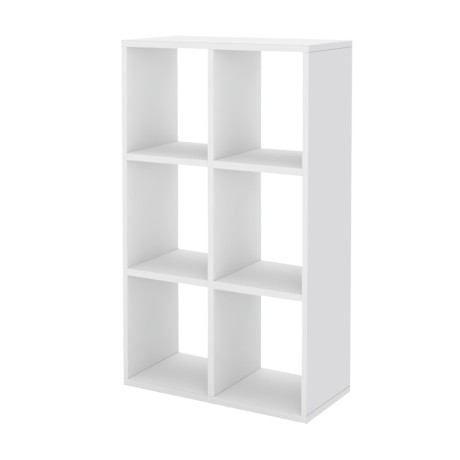 Cube Megapap melamine bookcase in white color 60x20x90cm.