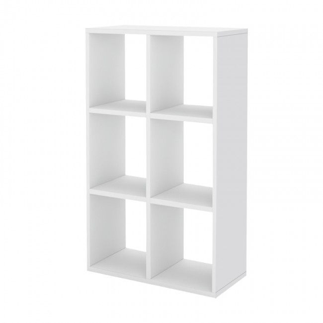 Βιβλιοθήκη Cube Megapap χρώμα λευκό 60x20x90εκ.