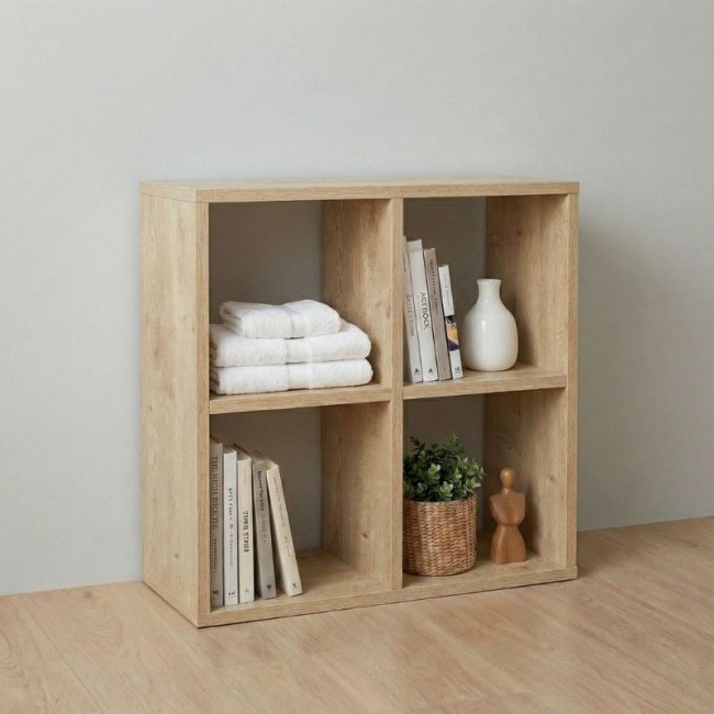Βιβλιοθήκη Cube Megapap χρώμα sapphire oak 60x20x60εκ.