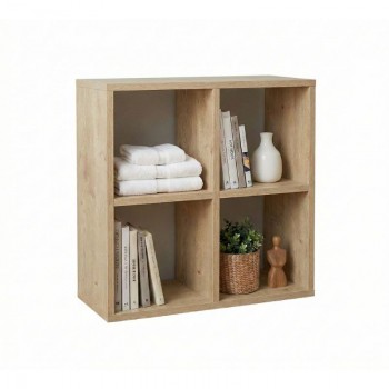Βιβλιοθήκη Cube Megapap χρώμα sapphire oak 60x20x60εκ.