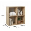 Βιβλιοθήκη Cube Megapap χρώμα sapphire oak 60x20x60εκ.