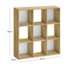 Βιβλιοθήκη Cube Megapap χρώμα sapphire oak 90x30x90εκ.