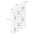 Βιβλιοθήκη Diamond Megapap χρώμα λευκό 100x16,6x178εκ.