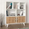 Βιβλιοθήκη Donati Megapap χρώμα λευκό - sapphire oak 90x22x105εκ.
