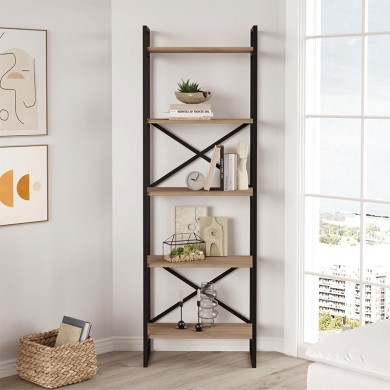 Dusan Megapap melamine bookcase in sepet oak color 58x30x175cm.