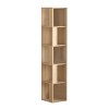 Piano Megapap corner melamine bookcase in oak color 31,4x31,4x158,9cm.