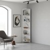 Βιβλιοθήκη γωνιακή Ravella Megapap χρώμα λευκό 25x25x160εκ.