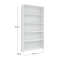 Βιβλιοθήκη Kafka Megapap χρώμα λευκό 70x30x188εκ.