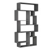 Βιβλιοθήκη Karmato Megapap χρώμα ανθρακί 96x25,5x168,5εκ.