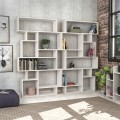 Karmato Megapap melamine bookcase in white color 96x25,5x168,5cm.