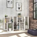 Karmato Megapap melamine bookcase in white color 96x25,5x168,5cm.