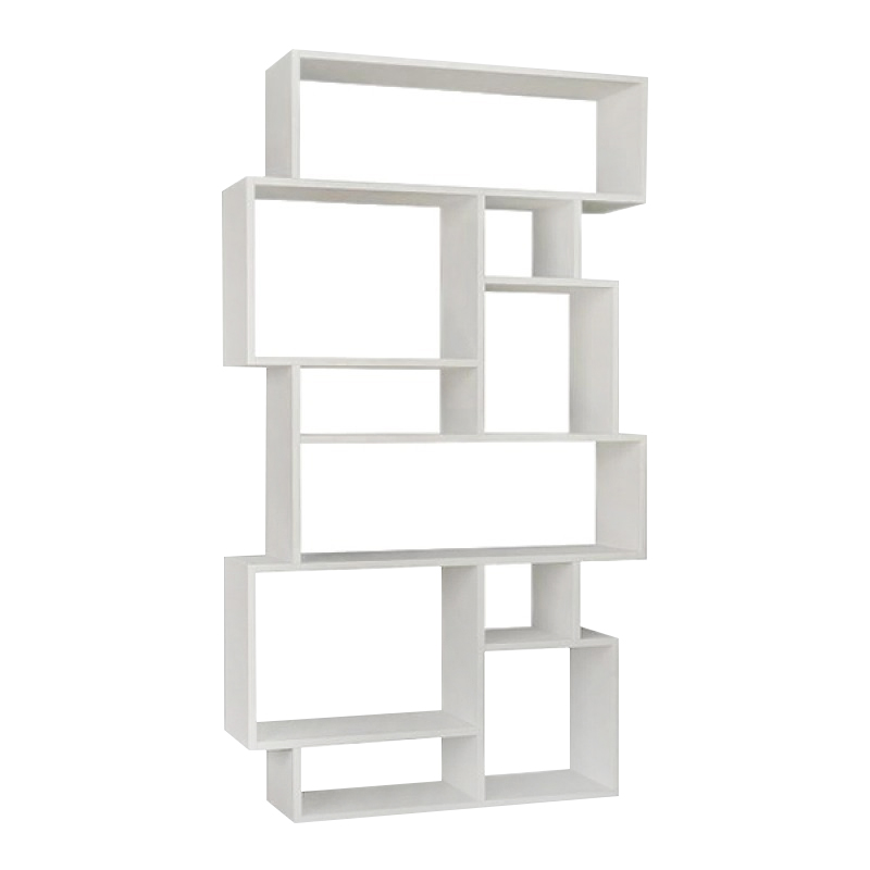 Karmato Megapap melamine bookcase in white color 96x25,5x168,5cm.