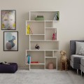Karmato Megapap melamine bookcase in ancient white color 96x25,5x168,5cm.