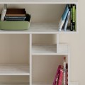 Karmato Megapap melamine bookcase in ancient white color 96x25,5x168,5cm.