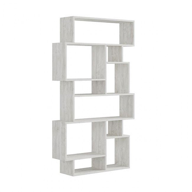 Βιβλιοθήκη Karmato Megapap χρώμα λευκό αντικέ 96x25,5x168,5εκ. Βιβλιοθήκη Karmato Megapap χρώμα λευκό αντικέ 96x25,5x168,5εκ.