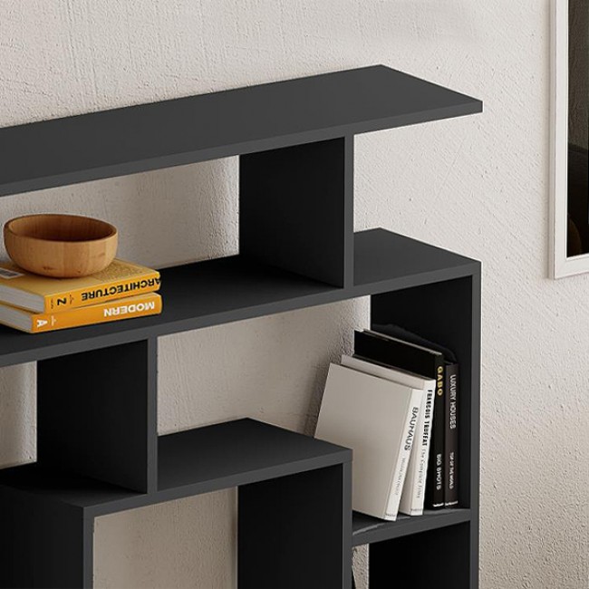 Βιβλιοθήκη Labirent Megapap χρώμα ανθρακί 125x22x129εκ. Βιβλιοθήκη Labirent Megapap χρώμα ανθρακί 125x22x129εκ.