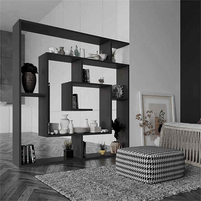 Βιβλιοθήκη Labirent Megapap χρώμα ανθρακί 125x22x129εκ. Βιβλιοθήκη Labirent Megapap χρώμα ανθρακί 125x22x129εκ.