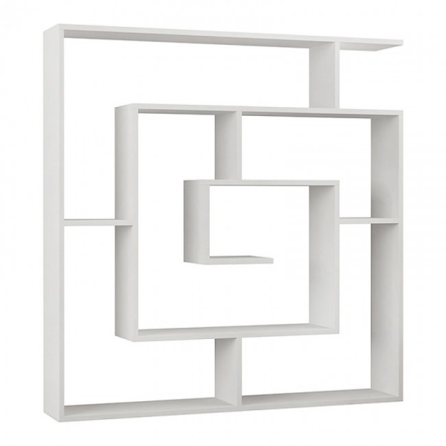 Βιβλιοθήκη Labirent Megapap χρώμα λευκό 125x22x129εκ.