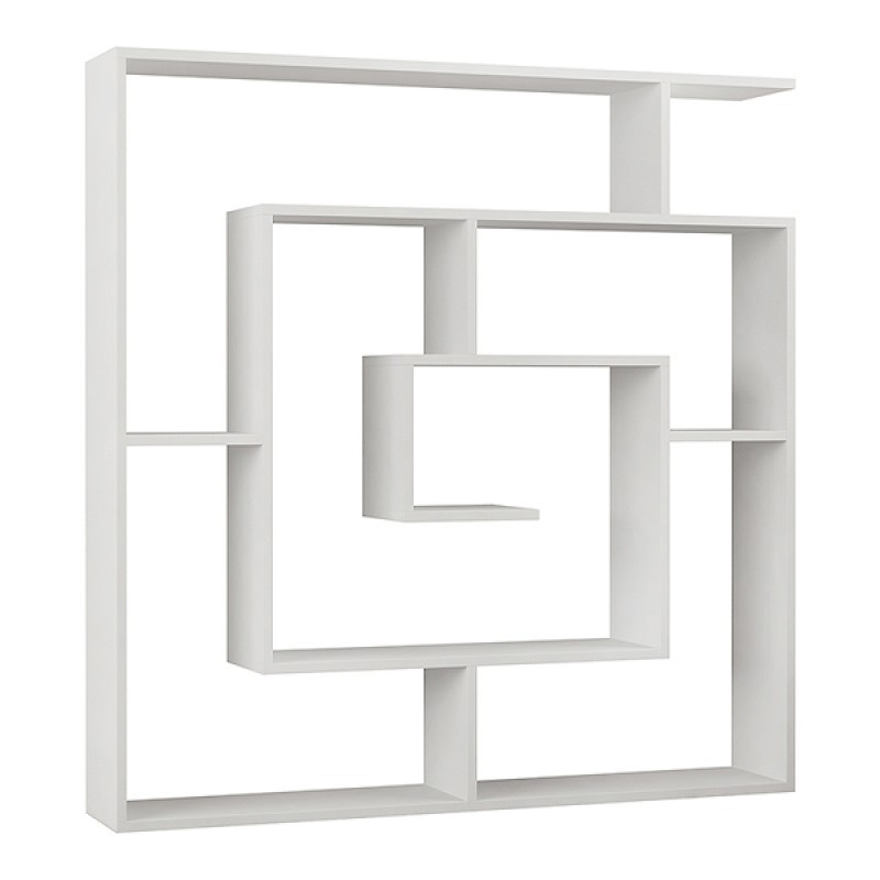 Βιβλιοθήκη Labirent Megapap χρώμα λευκό 125x22x129εκ.