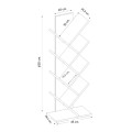 Βιβλιοθήκη Maxy Megapap χρώμα λευκό 45x26,4x120εκ.