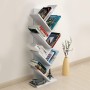 Milton Megapap melamine bookcase in white color 44x22x121cm.