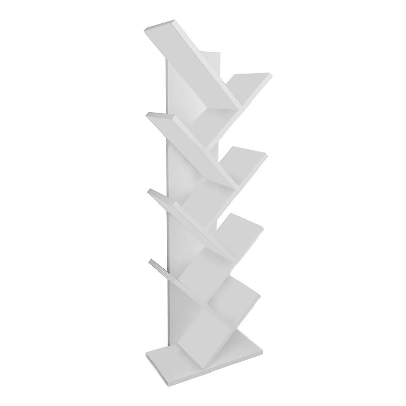 Milton Megapap melamine bookcase in white color 44x22x121cm.