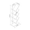 Βιβλιοθήκη μελαμίνης Milton Megapap χρώμα λευκό 44x22x121εκ.