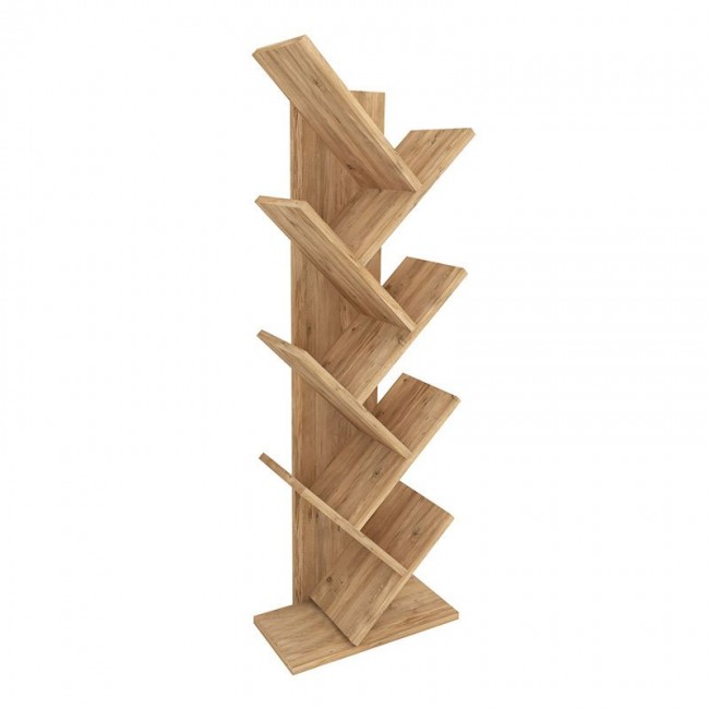 Milton Megapap melamine bookcase in pine oak color 44x22x121cm.
