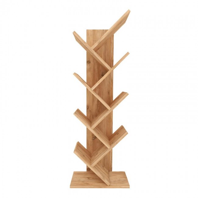 Milton Megapap melamine bookcase in pine oak color 44x22x121cm.