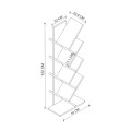 Βιβλιοθήκη μελαμίνης Milton Megapap χρώμα pine oak 44x22x121εκ.