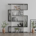 Mito Megapap melamine bookcase in antique white/retro grey color 108x25x161cm.