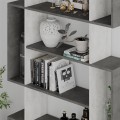 Mito Megapap melamine bookcase in antique white/retro grey color 108x25x161cm.