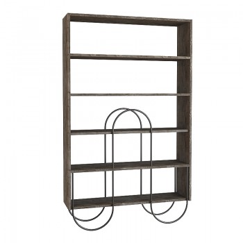 Norfolk Megapap melamine bookcase  in dark coffee color 96x25,5x160cm.