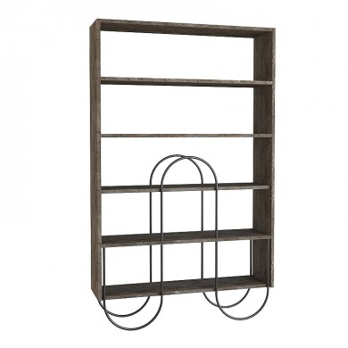 Norfolk Megapap melamine bookcase  in dark coffee color 96x25,5x160cm.