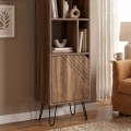 Norma Megapap melamine bookcase in walnut color 45x35x184cm.