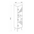 Norma Megapap melamine bookcase in walnut color 45x35x184cm.