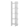 Βιβλιοθήκη Perla Megapap χρώμα λευκό 48x22x170εκ.
