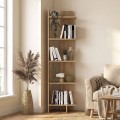 Βιβλιοθήκη Perla Megapap χρώμα sepet oak 48x22x170εκ.