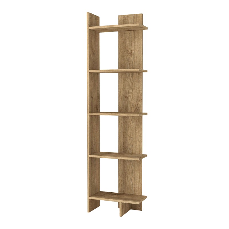 Βιβλιοθήκη Perla Megapap χρώμα sepet oak 48x22x170εκ.