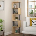 Piri Megapap melamine bookcase in natural beech/anthracite color 35x30x161cm.