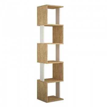 Piri Megapap melamine bookcase in natural beech/white color 35x30x161cm.