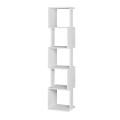 Piri Megapap melamine bookcase in white color 35x30x161cm.