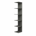 Silver Megapap melamine wall bookcase in concrete grey color 34.6x31.5x180cm.