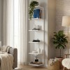 Βιβλιοθήκη - Ραφιέρα τοίχου Silver Megapap χρώμα λευκό 34,6x31,5x180εκ.