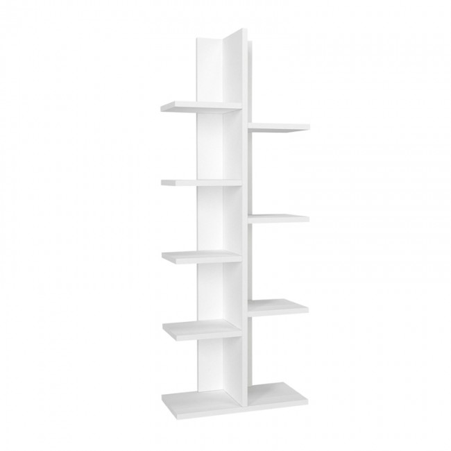 Βιβλιοθήκη Tree Megapap χρώμα λευκό 45x21,4x121,8εκ.