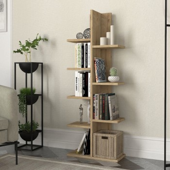 Βιβλιοθήκη Tree Megapap χρώμα sapphire oak 45x21,4x121,8εκ. Βιβλιοθήκη Tree Megapap χρώμα sapphire oak 45x21,4x121,8εκ.