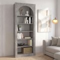 Βιβλιοθήκη Voila Megapap χρώμα γκρι σκυροδέματος 74x35x180εκ.