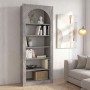 Βιβλιοθήκη Voila Megapap χρώμα γκρι σκυροδέματος 74x35x180εκ.