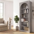 Βιβλιοθήκη Voila Megapap χρώμα γκρι σκυροδέματος 74x35x180εκ.