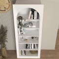 Voila melamine bookcase in white color 74x35x180cm.